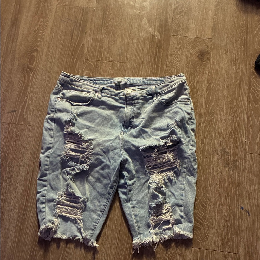 Wild Fable Ripped Light Blue Jean Shorts